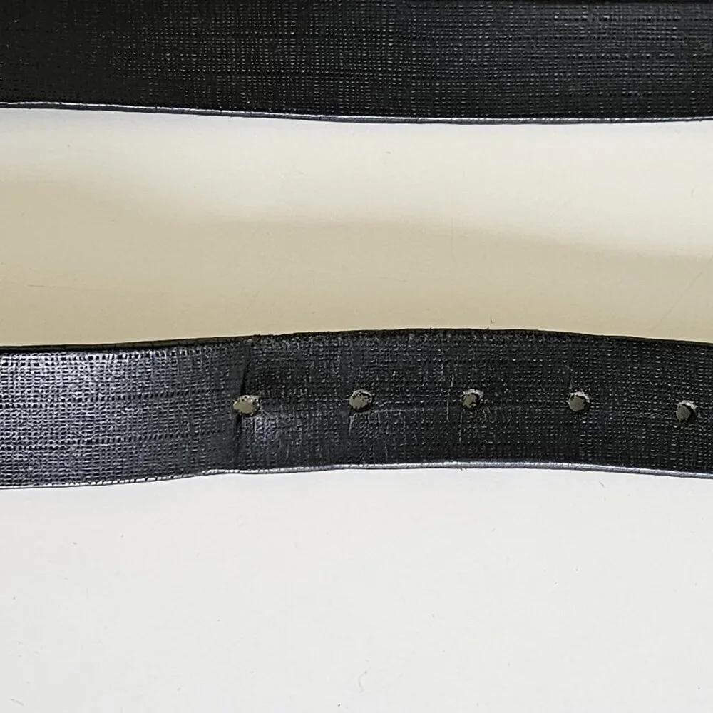 Keldon Belt Men 42 Black Genuine Leather Metal Buckle Made In Canada Vtg Classic